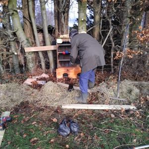 Park4All community park. Lyme Green Macclesfield. Creating a bug hotel