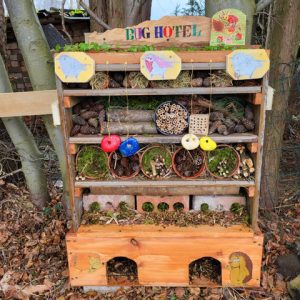 Park4All community park. Lyme Green Macclesfield. Creating a bug hotel