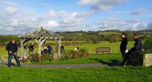 Lyme Green Community park fragrant daffodils and sensory area